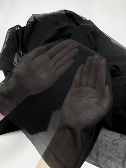 Сетка эластичная черная метражом (Турция)