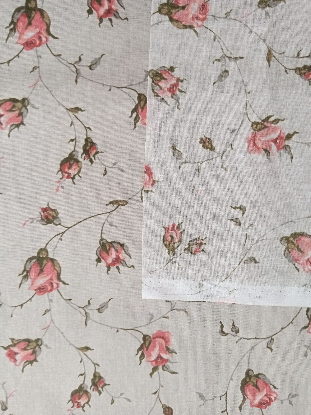 Ткань бязь плательная, рис. "Розы", ширина 150 см, арт. 215