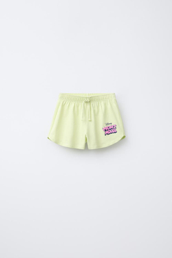 ZARA КОМПЛЕКТ ИЗ ФУТБОЛКИ И ШОРТОВ-БЕРМУДОВ С ПРИНТОМ MICKEY MOUSE © DISNEY, ЛАЙМОВЫЙ