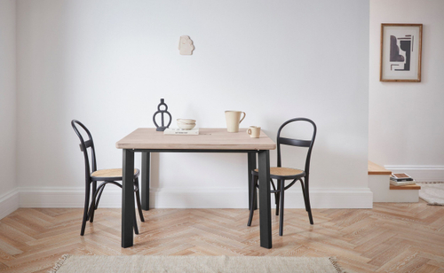 Стол кухонный Виби из массива дуба 115х115х76 см на металлических ножках, в стиле лофт