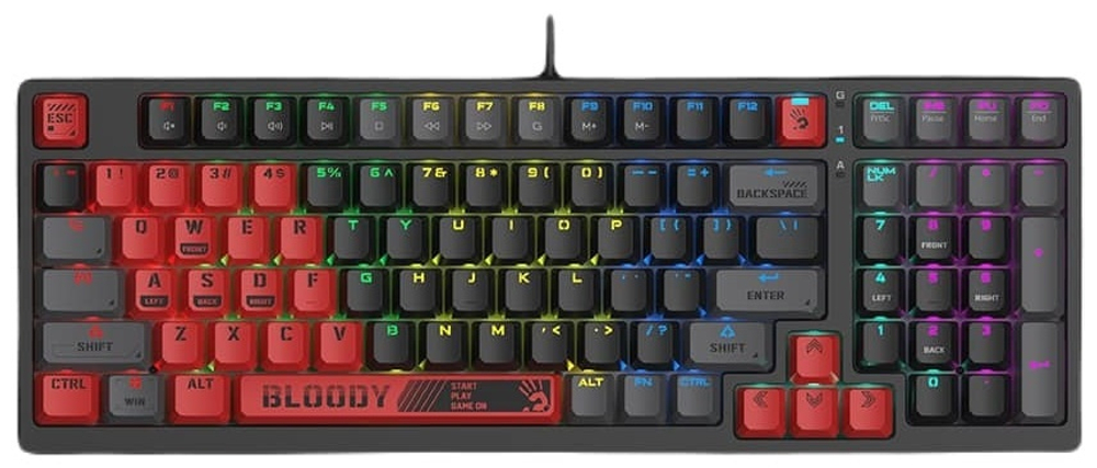 Клавиатура Bloody S98 Sports красный