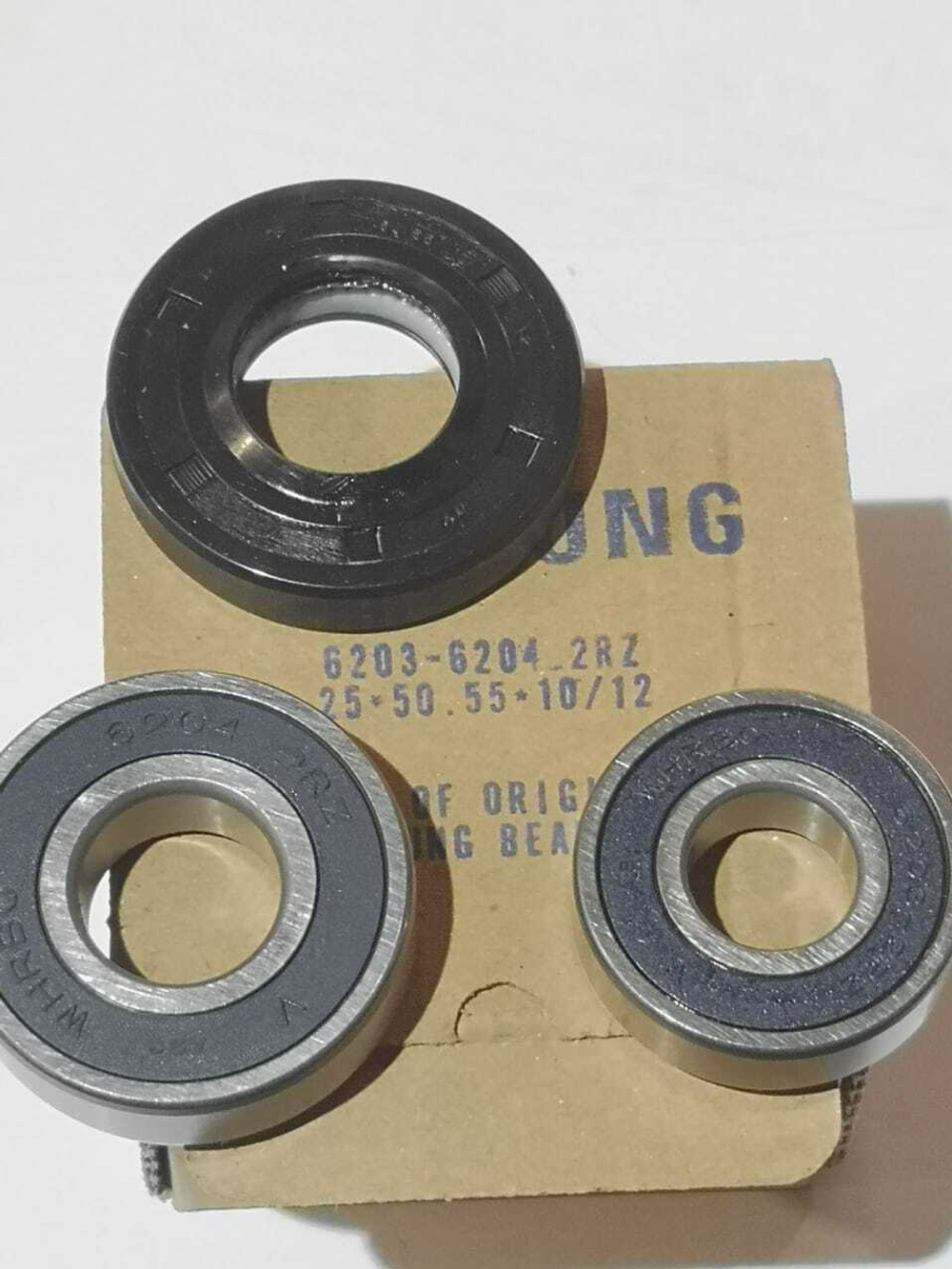 Ремкомплект 25x50.55x10/12  6203 - 6204 стиральной машины Samsung (Самсунг) подшипник плюс сальник плюс смазка