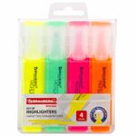 Набор текстовыделителей BRAUBERG 4 шт., АССОРТИ, "SPECIAL", линия 1-5 мм, 151900