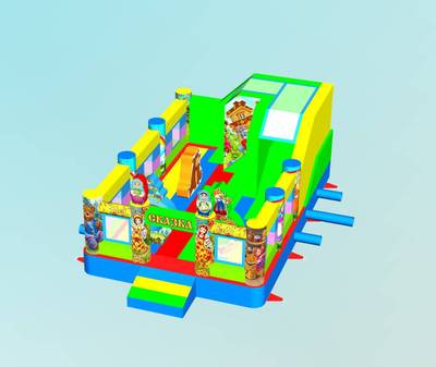 Коммерческий надувной батут "Русские сказки", 6x4x2.5 м.