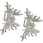 Заколка-краб для волос 2шт «AKS - DesignPRO», бабочки, цвет золото и хром, 4*2,5см