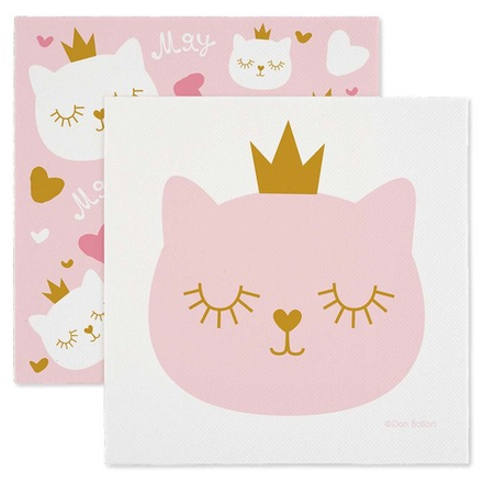 Салфетки «Котенок принцесса», 33 см, 12 шт