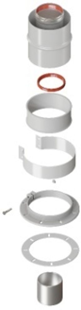 ROMMER RCA-6010-240100 Адаптер вертикальный коакс. 60/100 (Bosch, Buderus, Navien S/C/E, Baxi ECO No