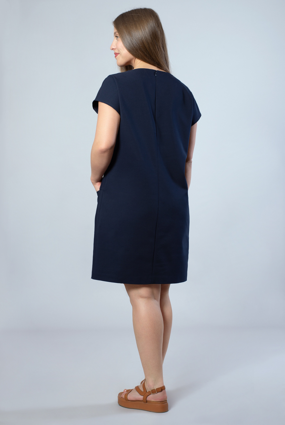 Платье-туника 3891зп, темно-синий #429ТС213891зп