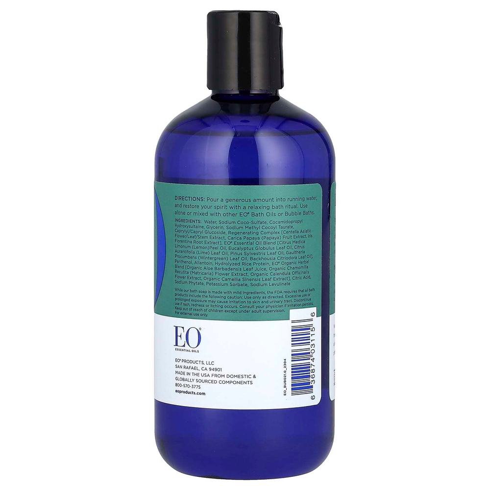EO Products, Пена для ванны Body Boost, восстанавливающий эвкалипт и лимон, 355 мл (12 жидк. унц.)