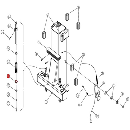 Шайба пружины стопора лапы T4, T4H, T4B, V2-4L, V2-4LH, V2-4LB, V2-5.5, V2-5.5L