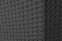 "Лунго" кашпо для цветов большое плетеное из искусственного ротанга, цвет графит