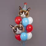 Фигура Сердитая кошка в колпаке 35" Fl