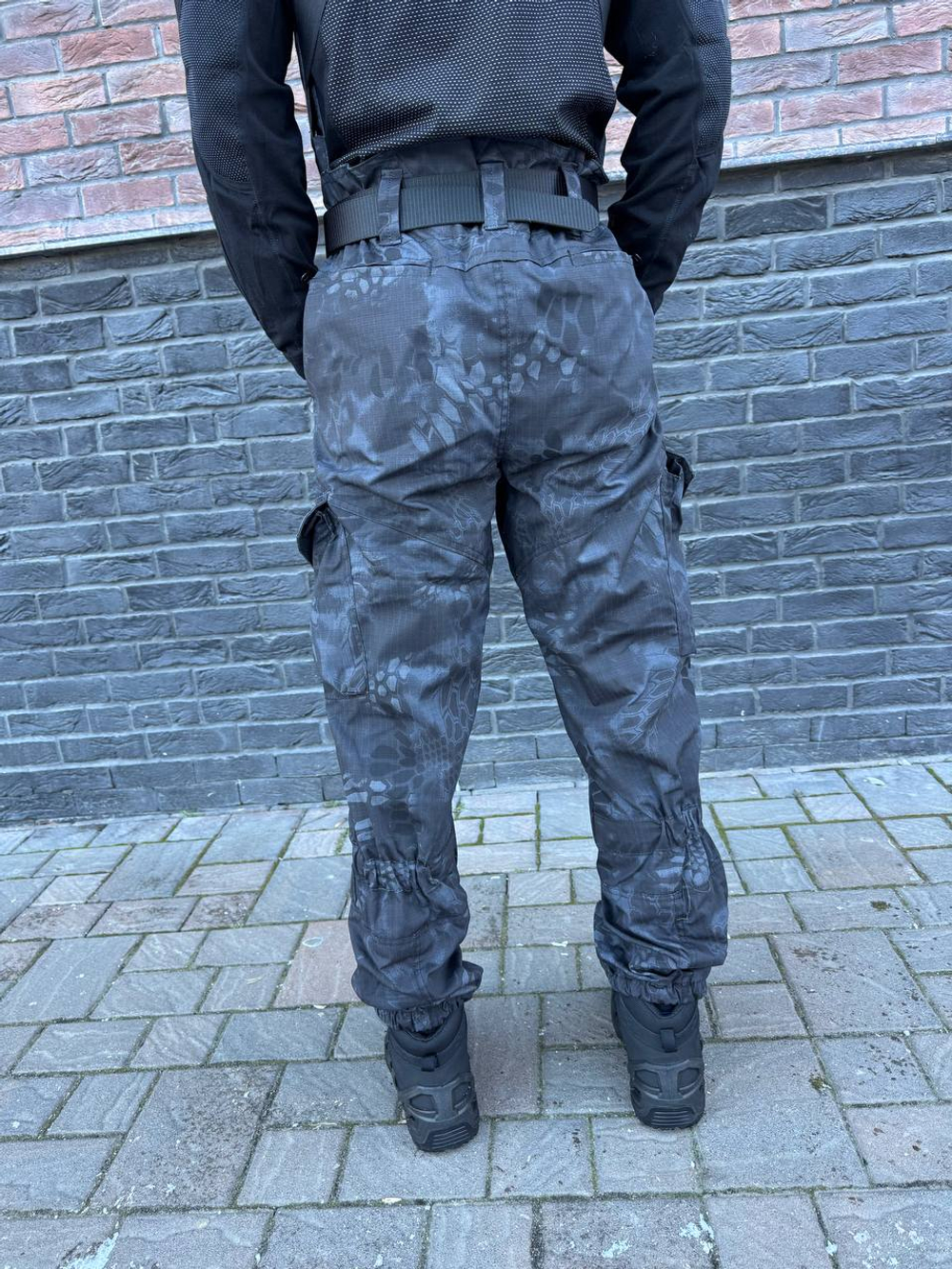 Костюм горка 6 флис / осень-зима / чёрный питон