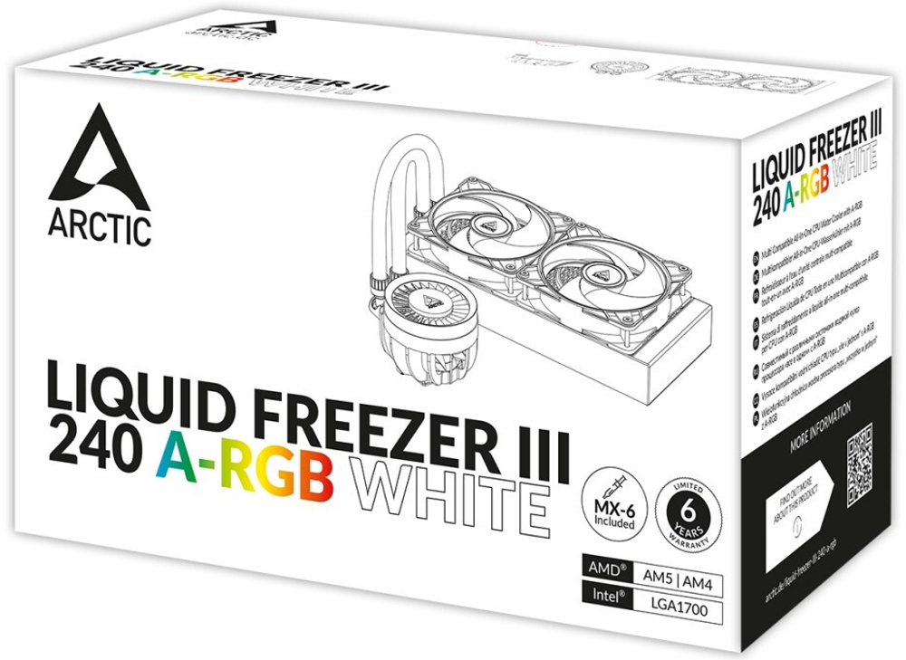 Система охлаждения жидкостная ARCTIC Cooling Liquid Freezer III-240 A-RGB White