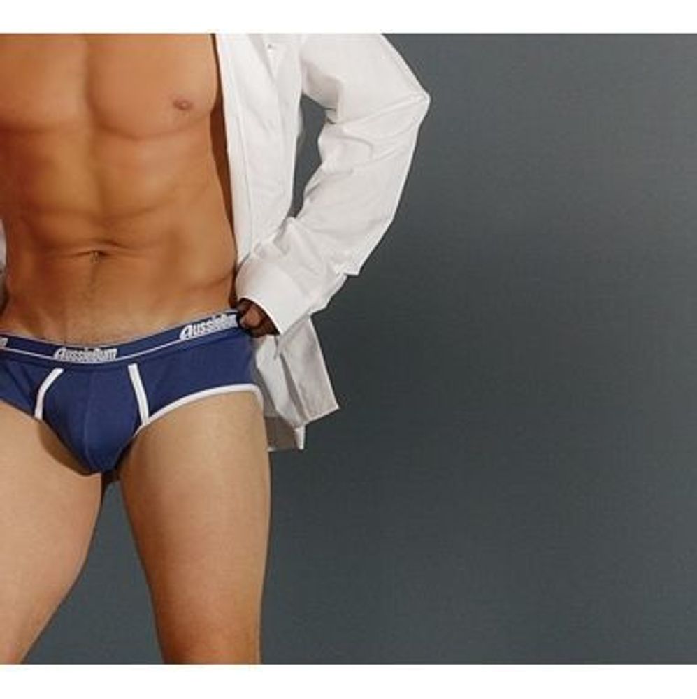 Мужские трусы брифы темно-синие Aussiebum Patriot Brief Dark Blue