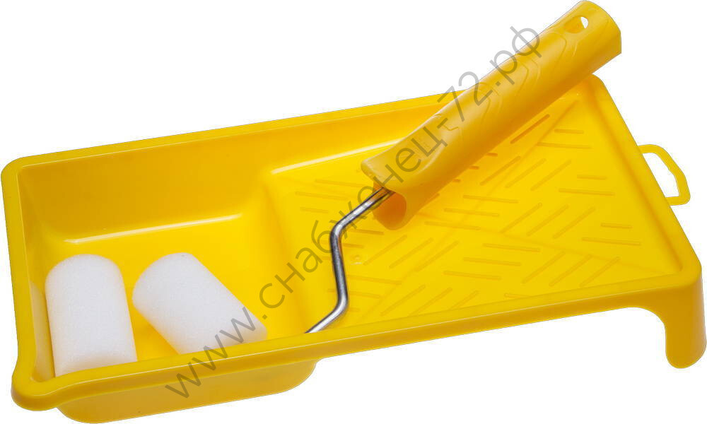 STAYER ПОРОЛОН 35 мм, 70 мм, Малярный мини-валик в наборе с ванночкой, MASTER (0544-05-07)