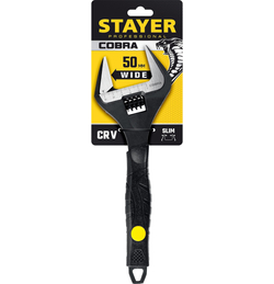 STAYER Cobra, 250/50 мм, разводной ключ, Professional (27264-25)