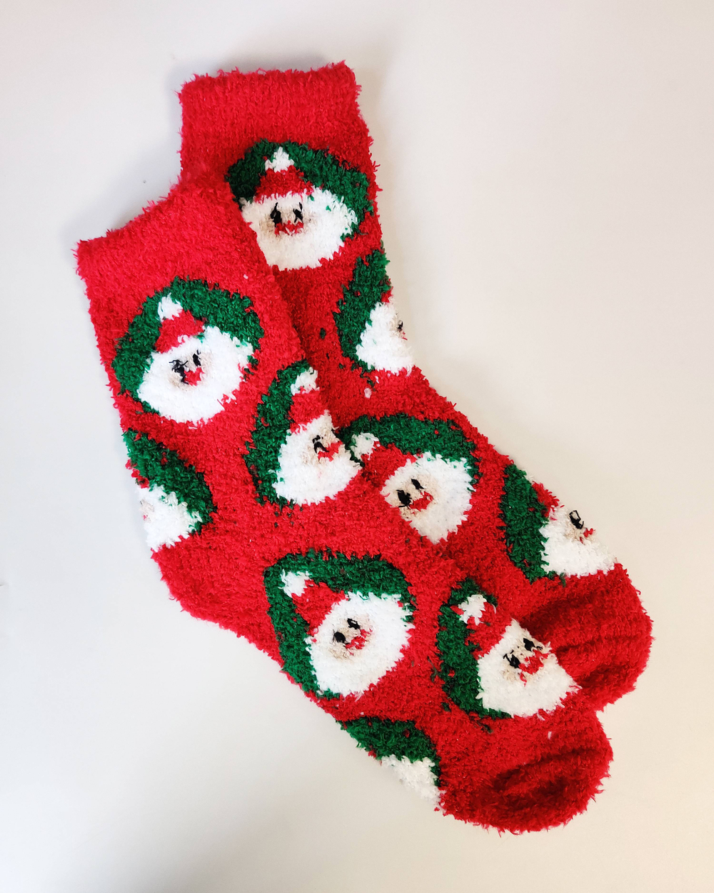 Носки НГ махровые р.35-40 "Christmas 2" Санта в кружке