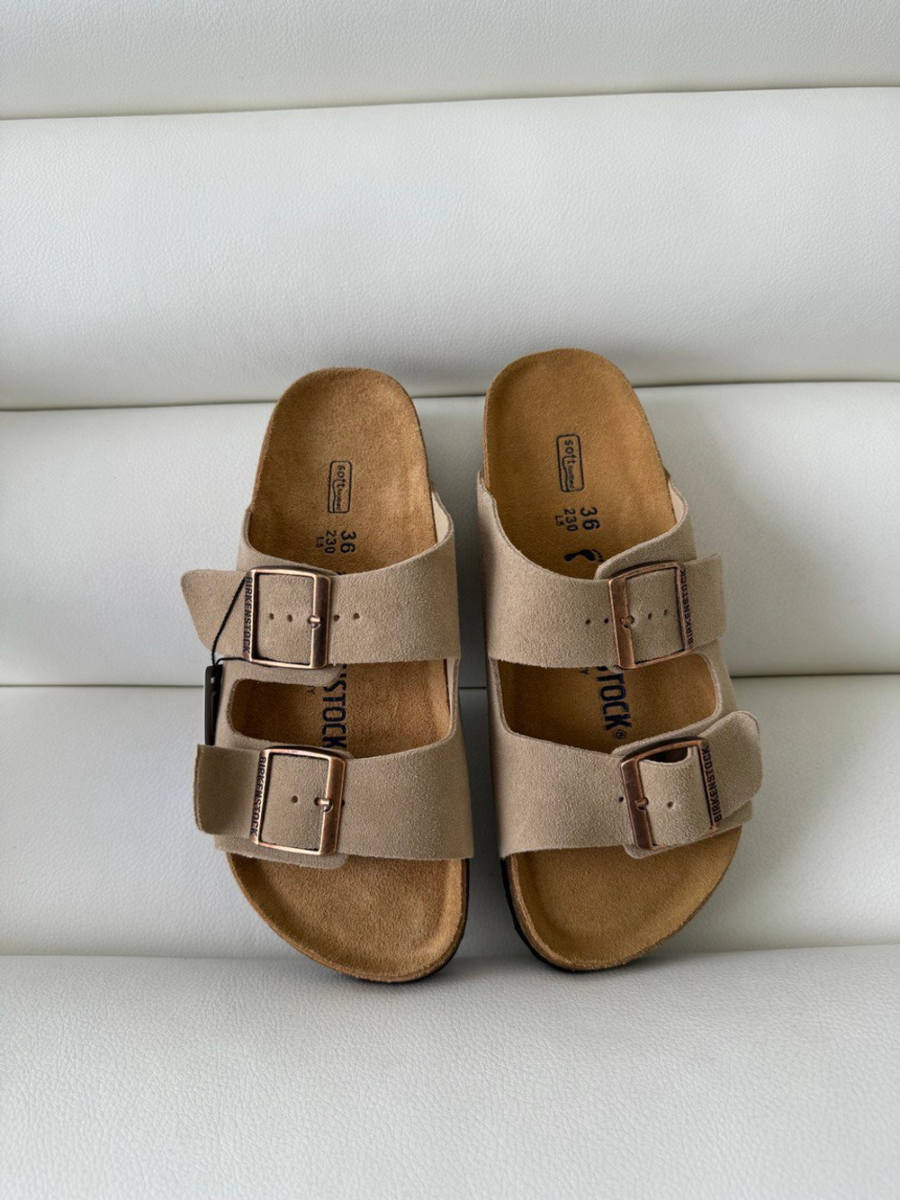 Сабо Birkenstock бежевые