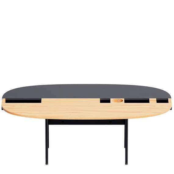 Журнальный столик Between L, 105х64х37 см, дуб/черный ясень