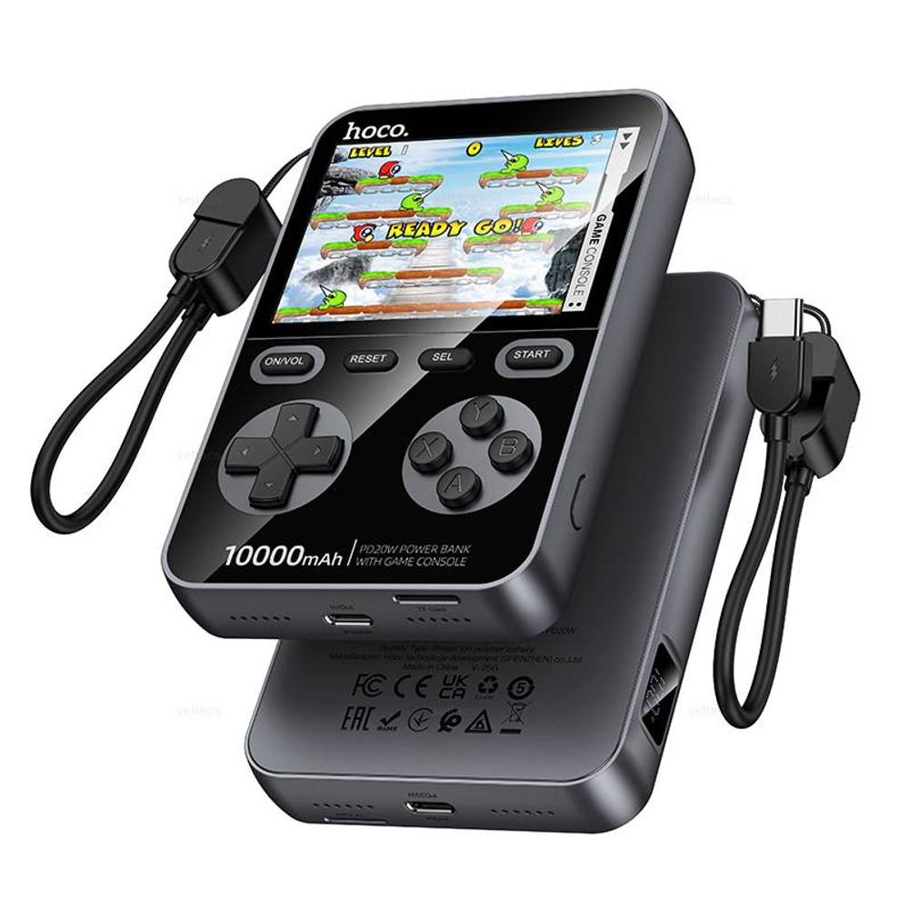 Портативный аккумулятор с игровой консолью Hoco Q47 10000mAh PD20W(black)