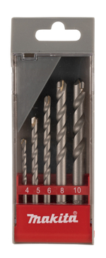 Набор сверл по бетону 5 шт. (4,5,6,8,10 мм). Makita D-05175 Каменная кладка 4, 5, 6, 8, 10 мм