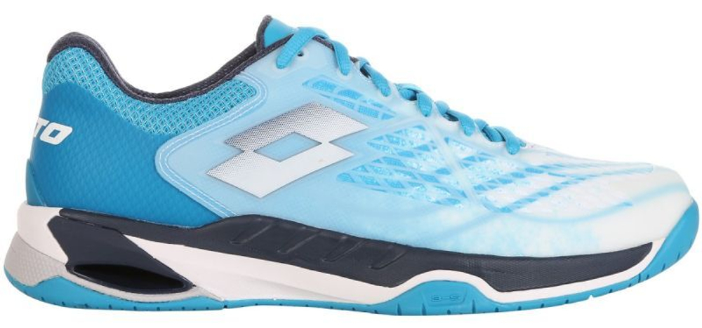 Мужские кроссовки теннисные Lotto Mirage 100 Speed - all white/navy blue