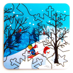 Пазл малый "Зима" (в мешочке)