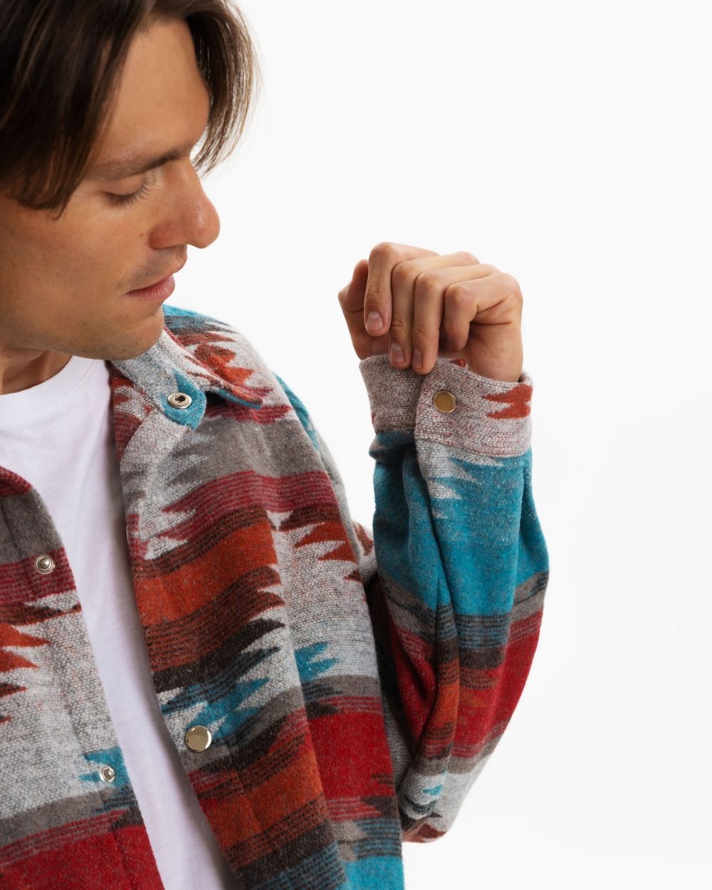 Рубашка Kefirmaykifer оверсайз Этно оранжевая