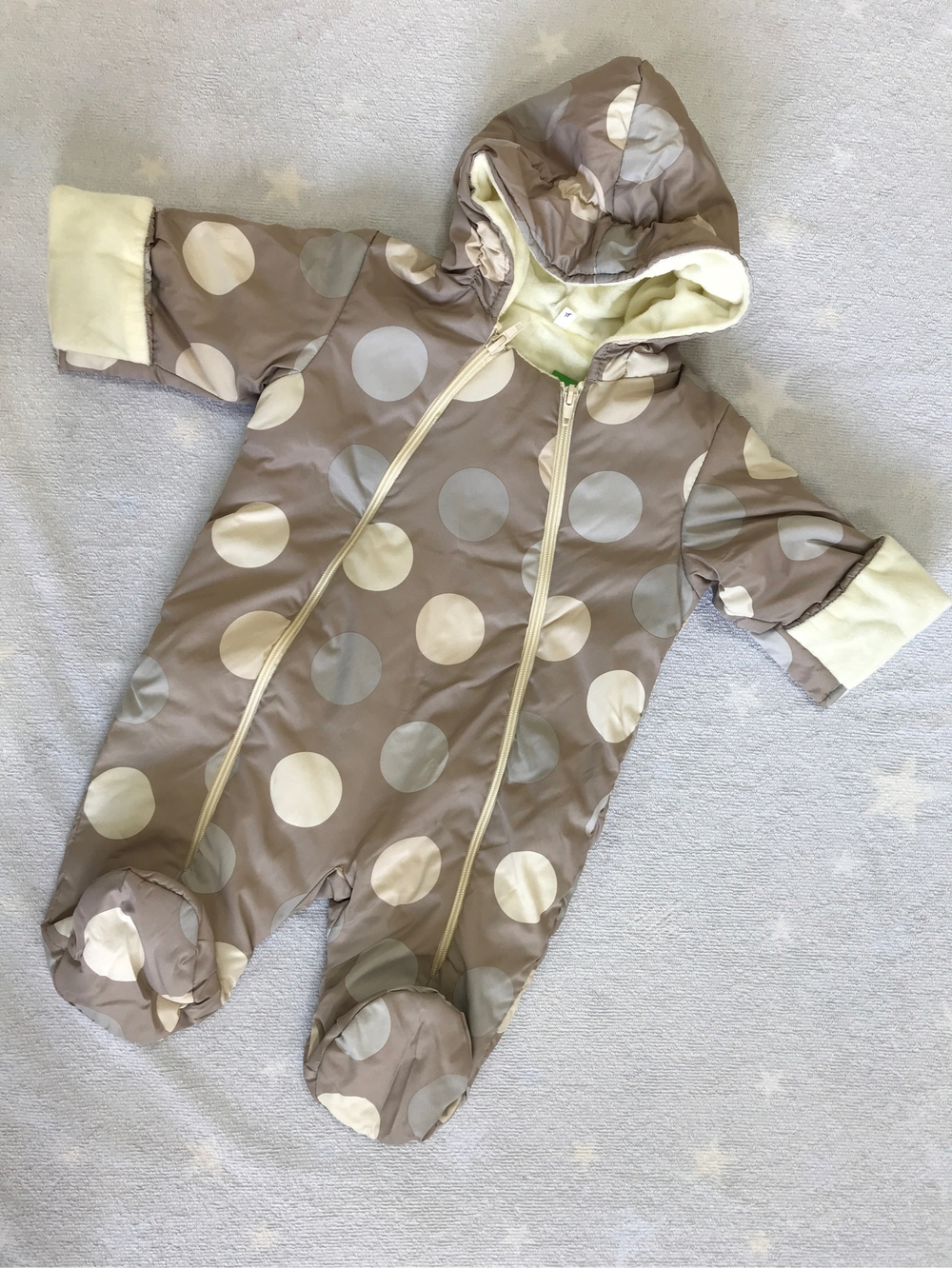 Комбинезон на осень-весну, Модель: 031 "Круги" (ИП Петрова Г.Г.) (Цвет: Черный, Размер: 80)