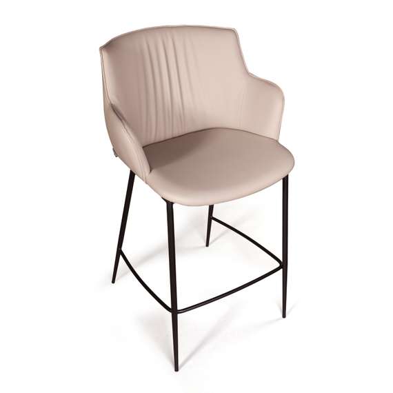 Полубарный стул Sofia, серая экокожа Soft-Touch