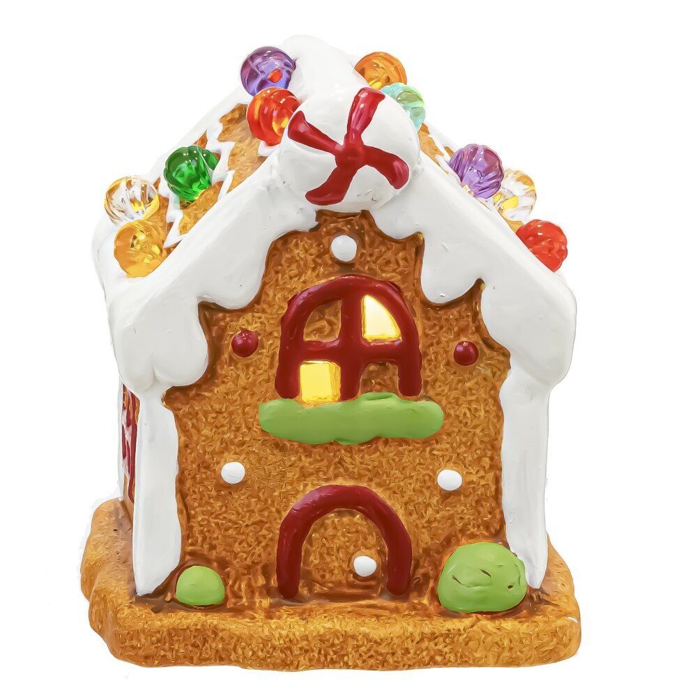 GAEM Фигурка декоративная с подсветкой "Домик пряничный" (LR44х2), L6 W5,5 H7,5 см