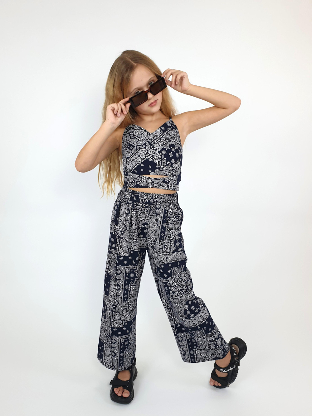 02-88-4 Комплект для девочки (топ+брюки)