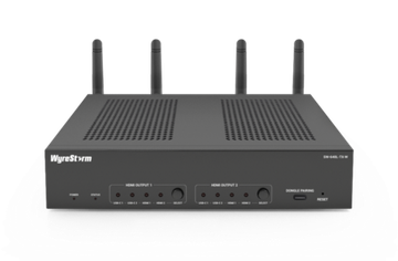 Wyrestorm SW-640L-TX-W - передатчик-коммутатор 4х2 с USB-C (питание до 60 Вт), HDMI 2.0 и USB 3.0. Поддержка 4K UHD @ 60Гц RGB 4:4:4 (18 Гб/c), мультивьювер, де-эмбендинг аудио, MST, беспроводное видео, 2xLAN. Управление: LAN, RS-232, реле.