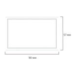 Бейдж горизонтальный (57х90 мм), с клипсой и булавкой, мягкий, STAFF "Basic", 235464