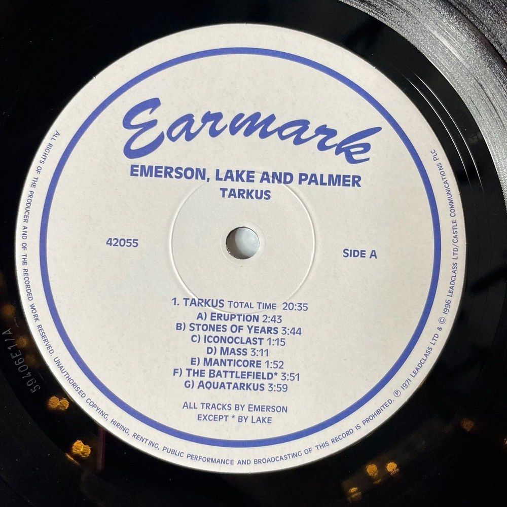Винтажная виниловая пластинка LP Emerson, Lake and Palmer Tarkus (Italy 2005)