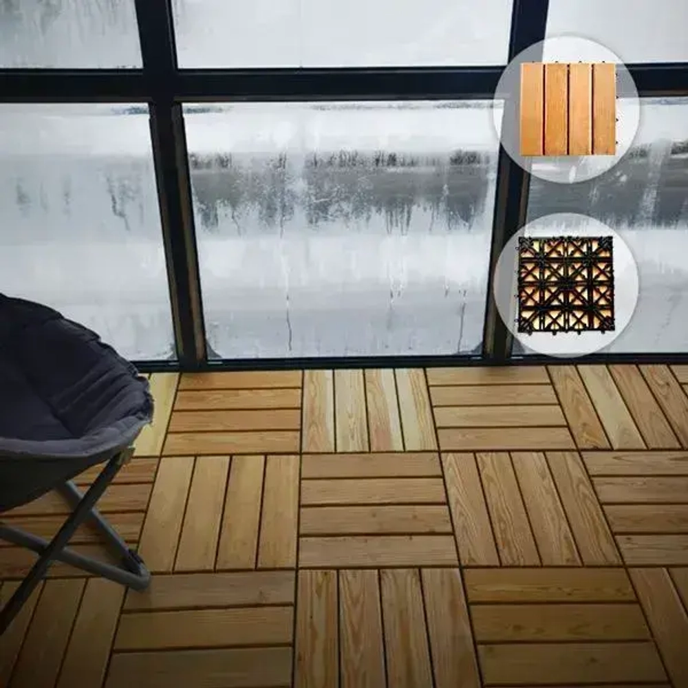 Садовый паркет (модульное покрытие) из лиственницы 11шт