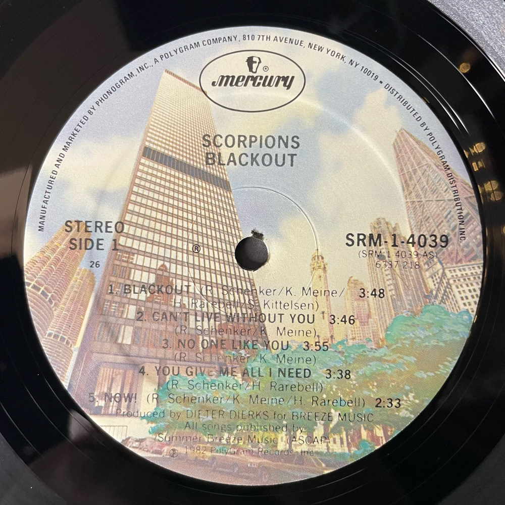 Винтажная виниловая пластинка LP Scorpions Blackout (США 1982) Dynamite