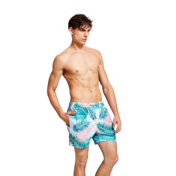 Мужские шорты для плавания белые с принтом Belek DOREANSE 3811