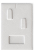 Вкладыш 05/наклонный/для колец/2 вертикальных язычка/окошко для бирки/прорезь для нитки