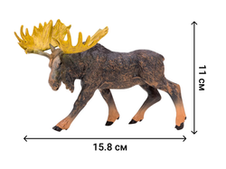 Игровой набор Masai Mara Мир диких животных: лось, олененок, фермер, дерево, забор