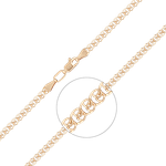 Браслет из красного золота с алмазной гранью (плетение «Лав»)