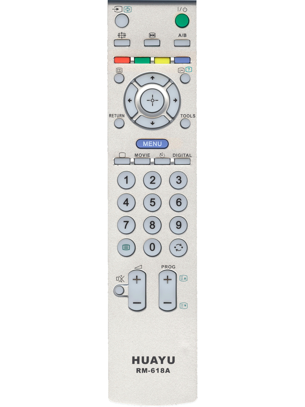 Пульт ДУ UNIVERSAL SONY RM-618A LCD HUAYU (корпус RM-ED005)