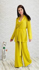 костюм-тройка из шёлк-стрейч