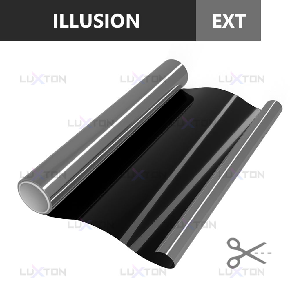 Пленка солнцезащитная зеркальная ILLUSION (Exterior) LUXTON, на отрез (ширина рулона 1,524 м.)