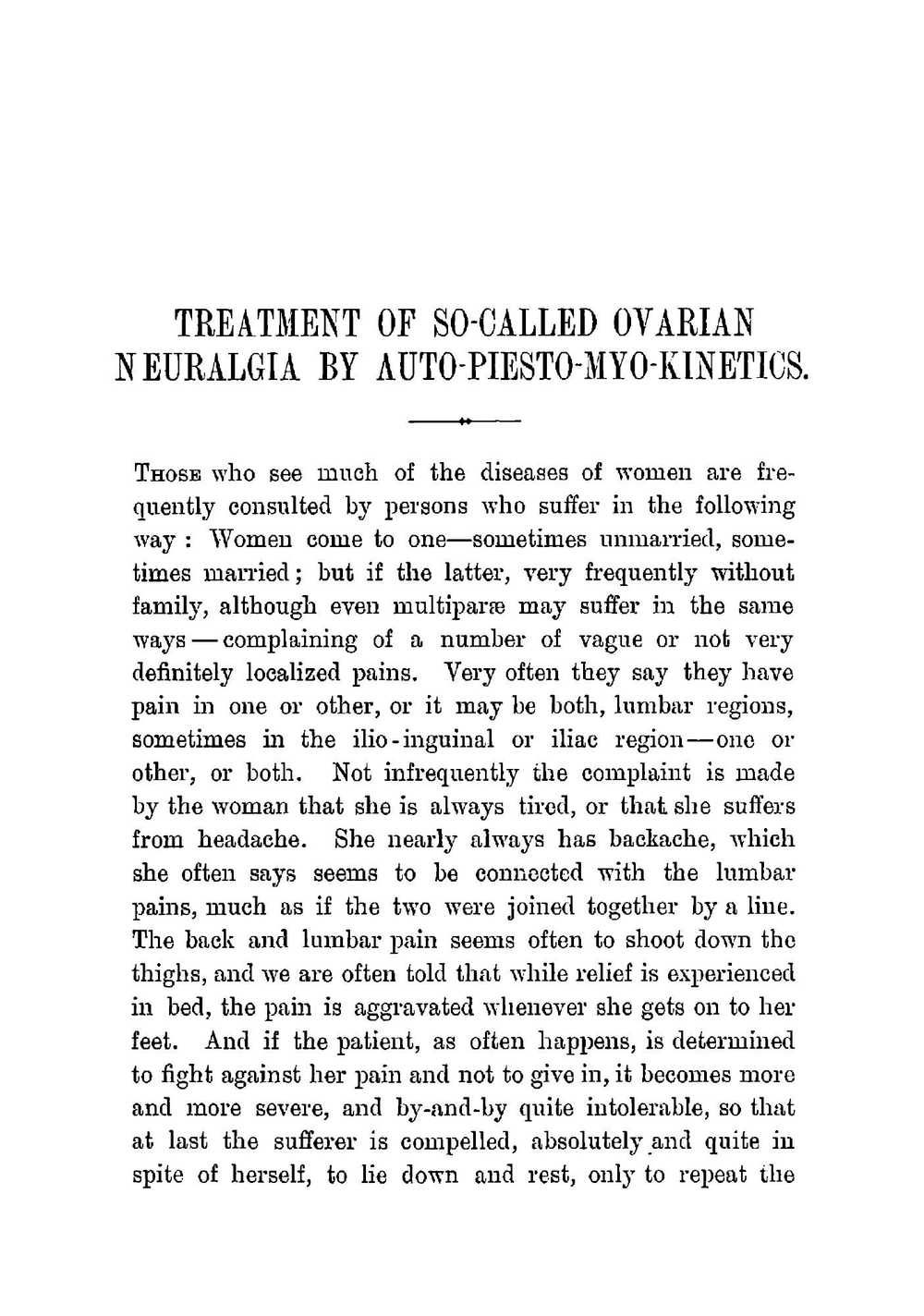 On some symptoms which simulate disease of the pelvic organs in women | Andrea Carlo Francisco Rabagliati