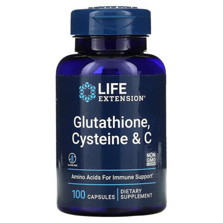 Витамин C Life Extension, глутатион, цистеин и витамин С, 100 капсул