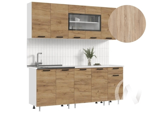 Кухня Рио NEW ЛДСП 2;0м (белый/дуб крафт/сонома)