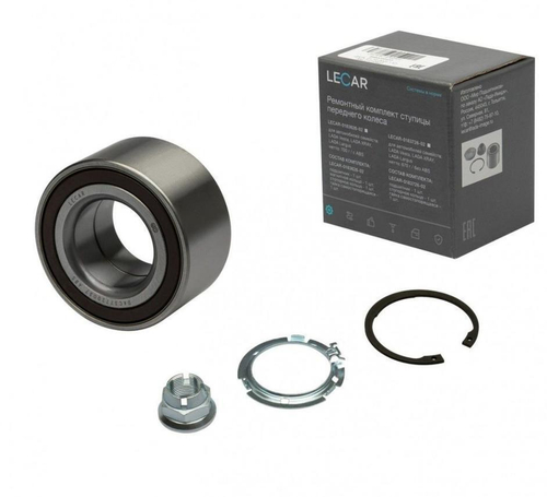 Подшипник ступицы ВАЗ 2180,X-Ray передней с АБС (магнитное кольцо + колпак ступицы) Lecar