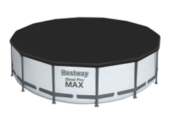Каркасный бассейн Bestway 396х122 см + фильтр-насос 3028 л/ч, тент, лестница (5618W BW)
